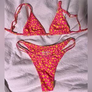Kulani Kinis Pink and Yellow Floral Bikini